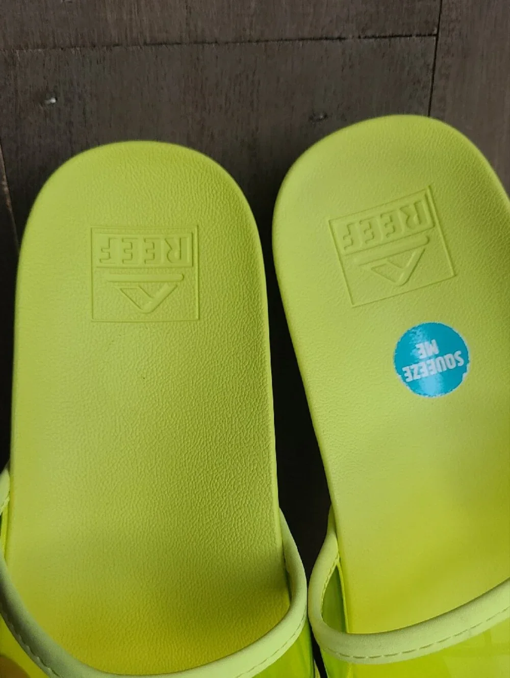 EUC Reef Vista High Energy Sandal Women's sz 10 Yellow Platform Slip On Slide